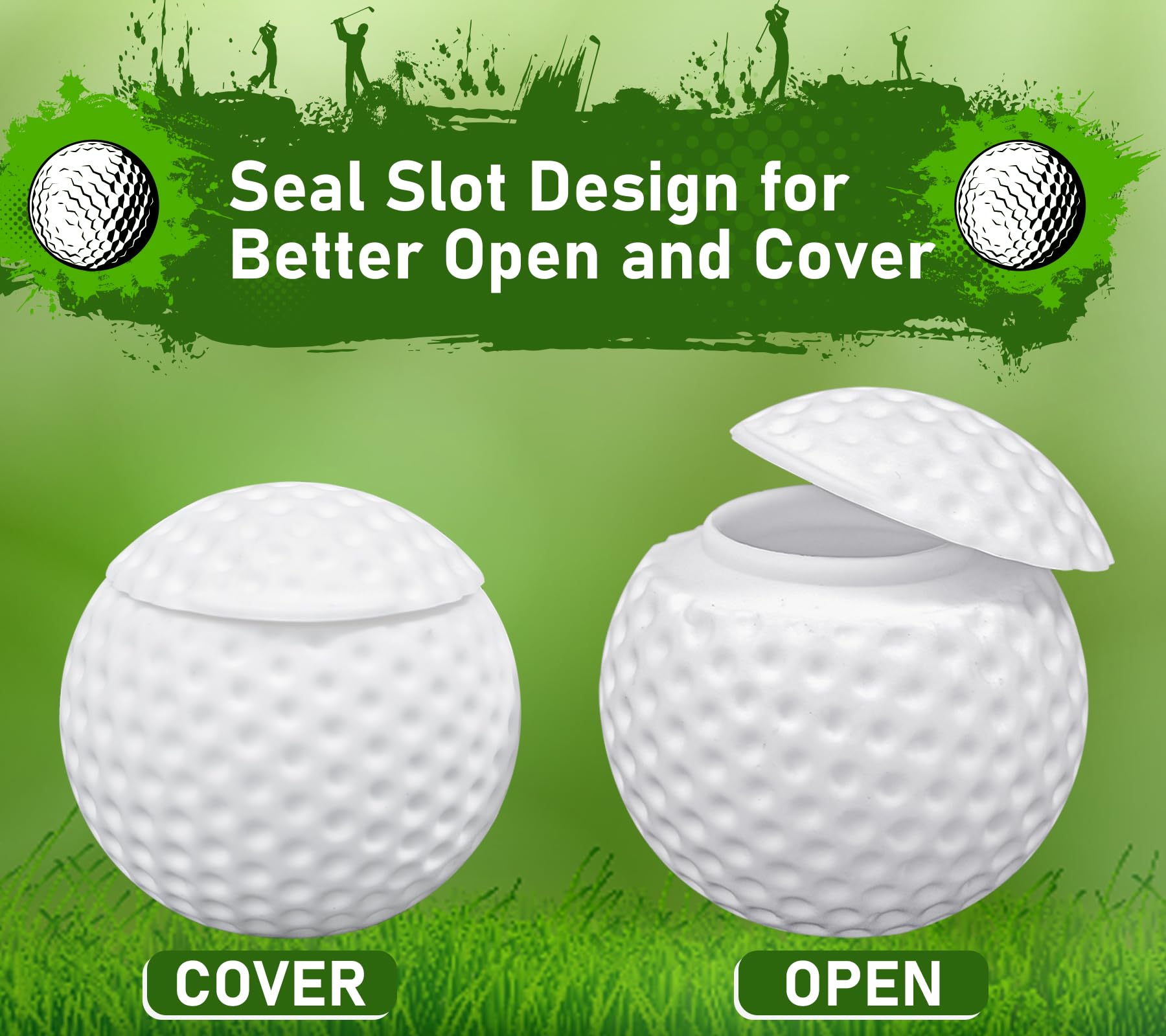 KOLUTI golf ball shot glasses 4 pack 1.5oz white