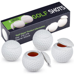 KOLUTI 4 pack silicone golf ball shot glasses 1.5oz white
