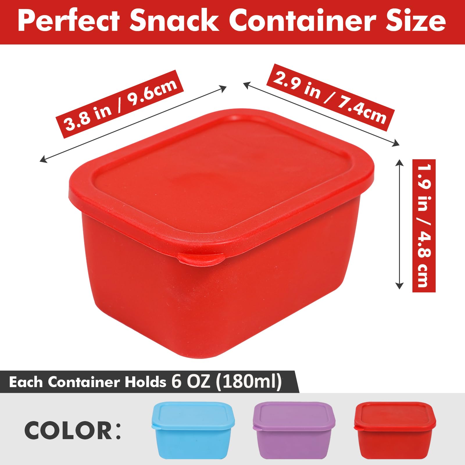 KOLUTI silicone small snack container 6 oz each