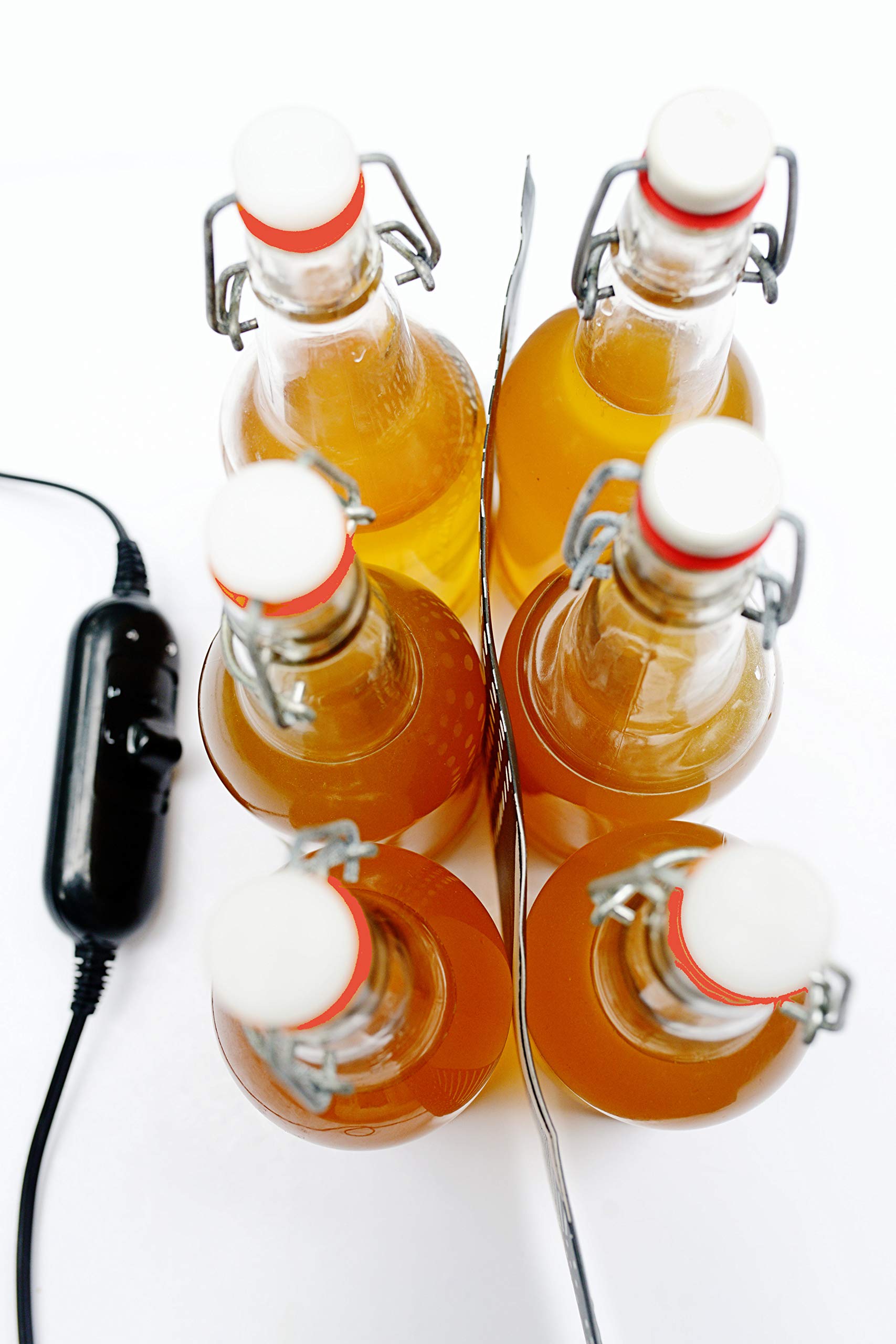 Kombucha Heating Wrap includes adhesive temperature gauge