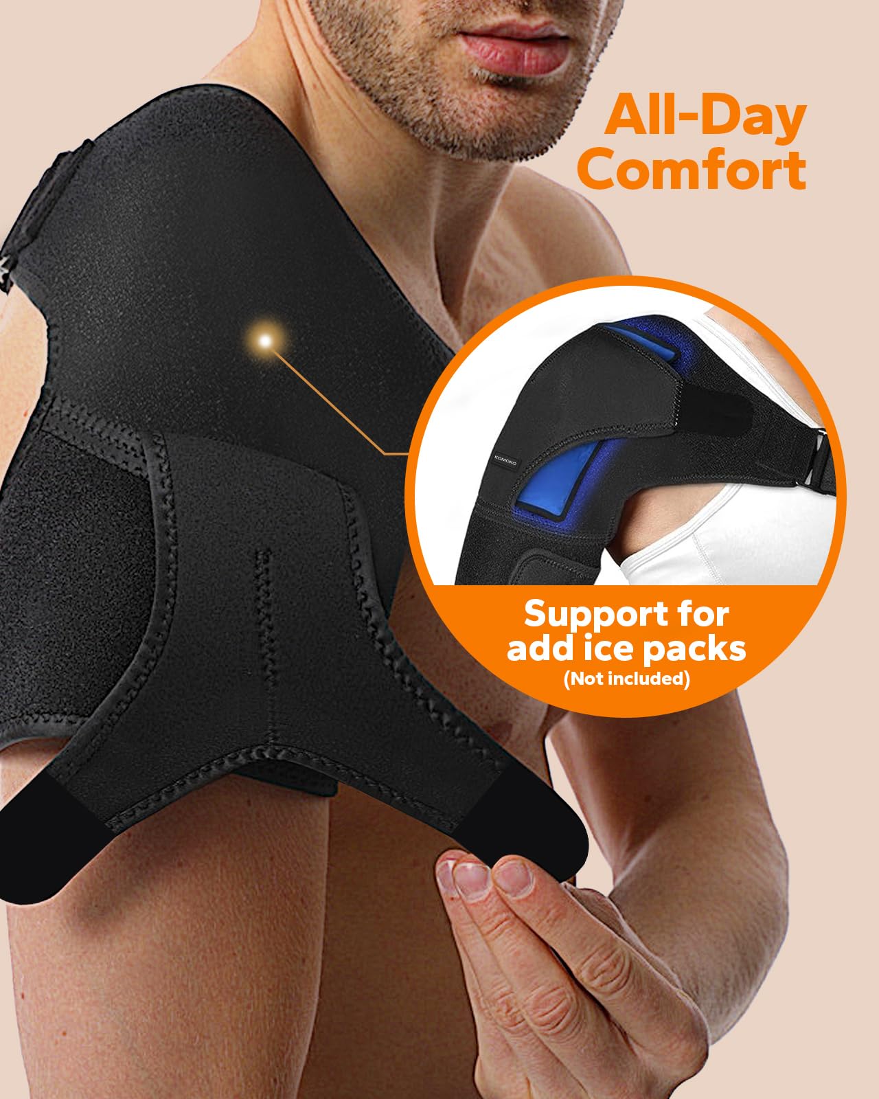 Komoko Shoulder Brace arm sling design left side image