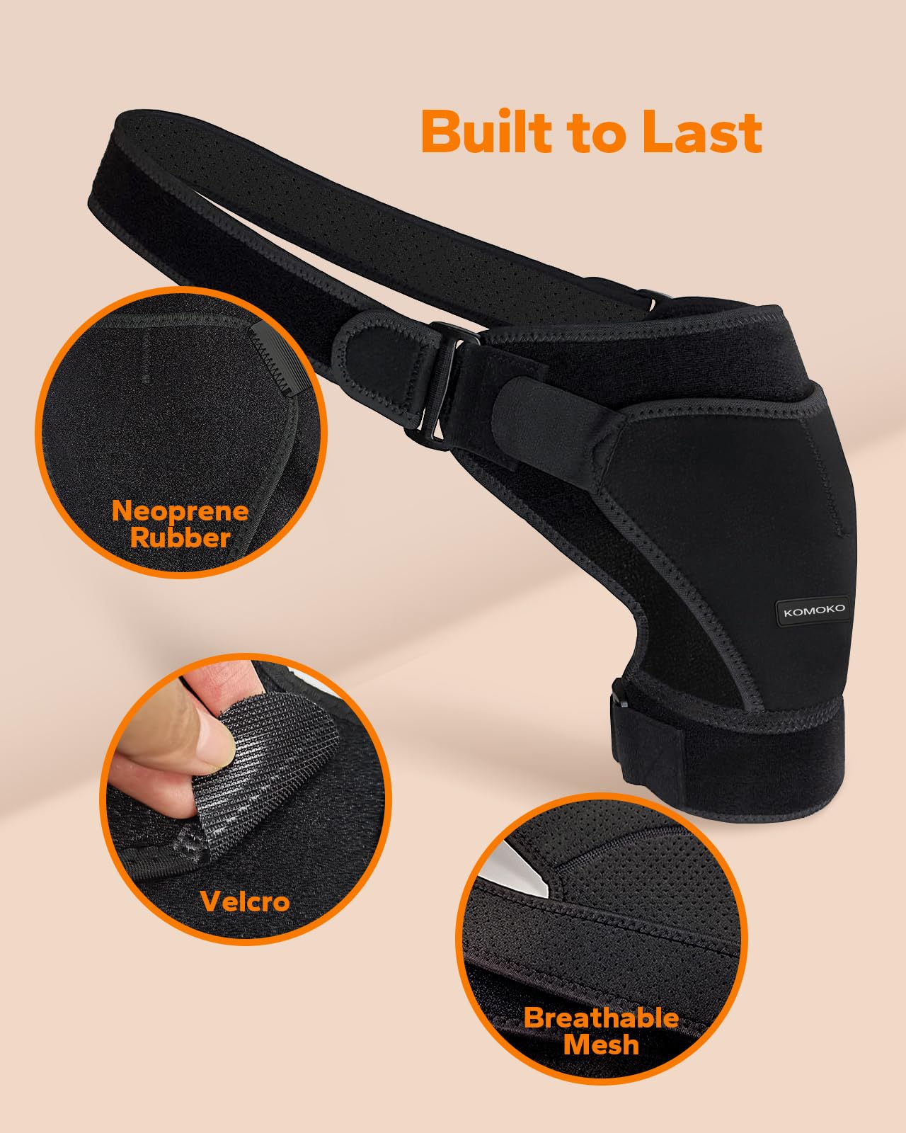 Komoko Shoulder Brace neoprene durability close up image