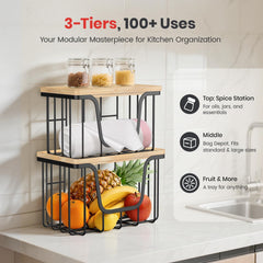 KONE trash bag holder 2 pack in stackable design