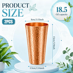 KongTiva 18.5-ounce copper drinking cups