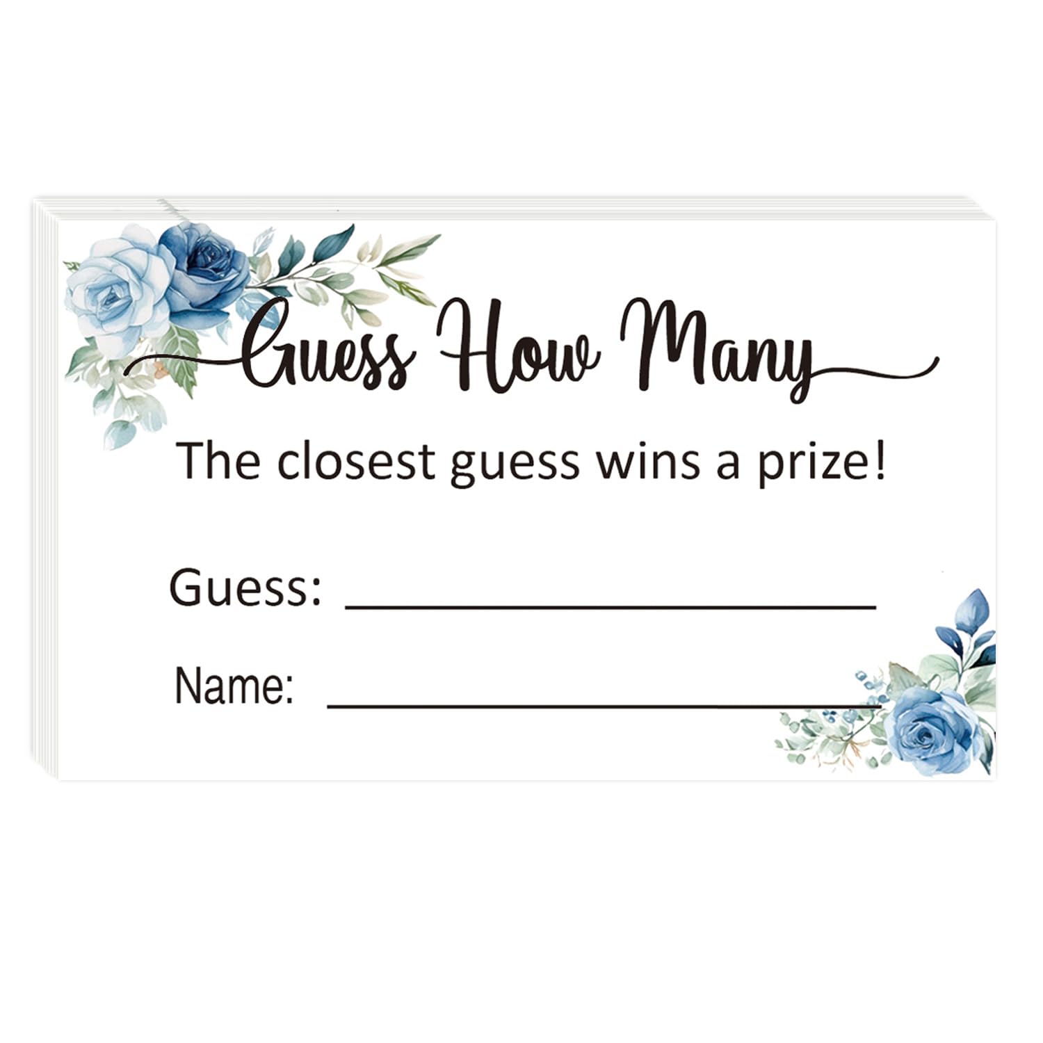 KONKAVA Guess How Many Game Cards blue rose 50 pieces