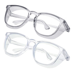 konqkin safety glasses anti fog square frame front view