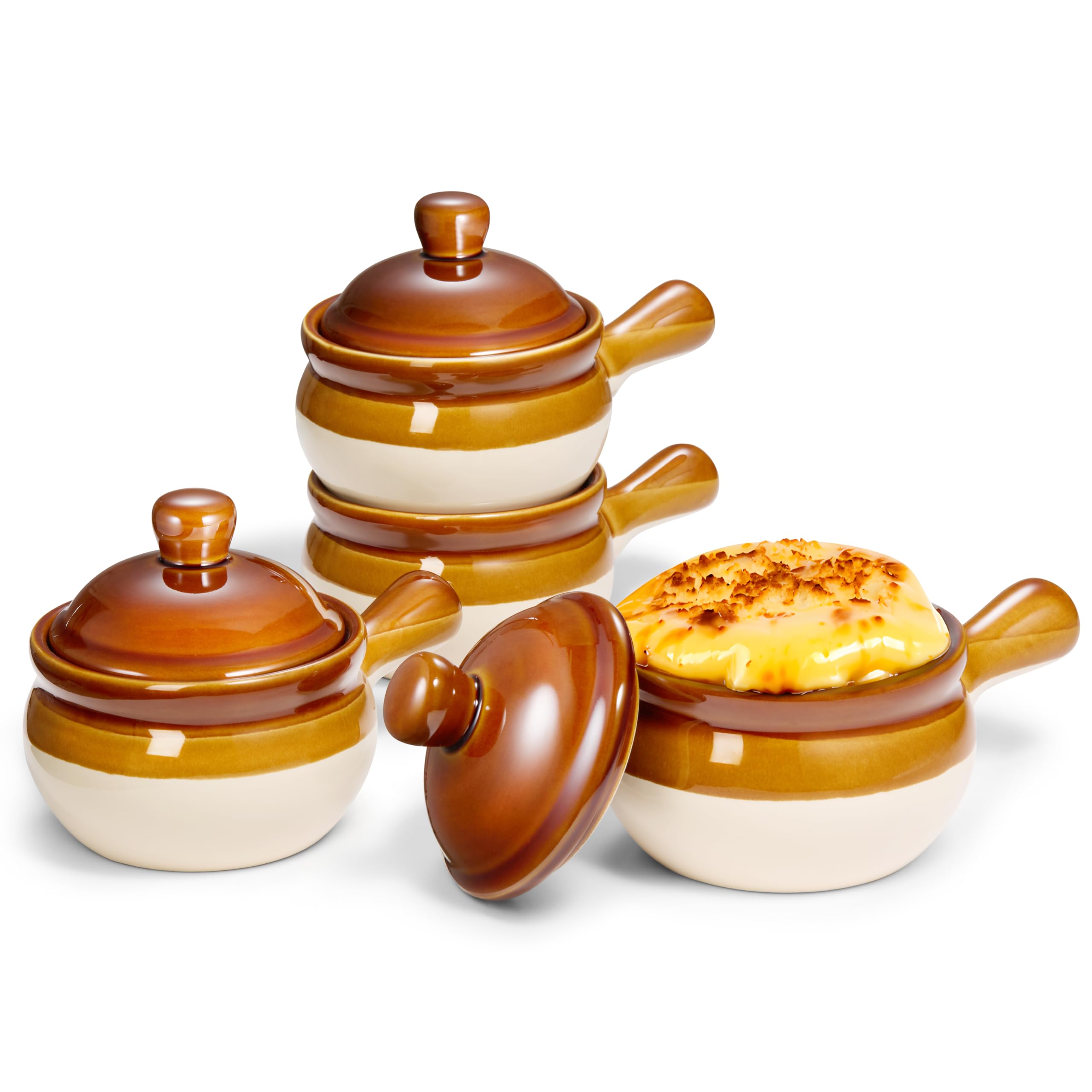 KooK French Onion Soup Crocks 15oz set of 4 ceramic bowls
