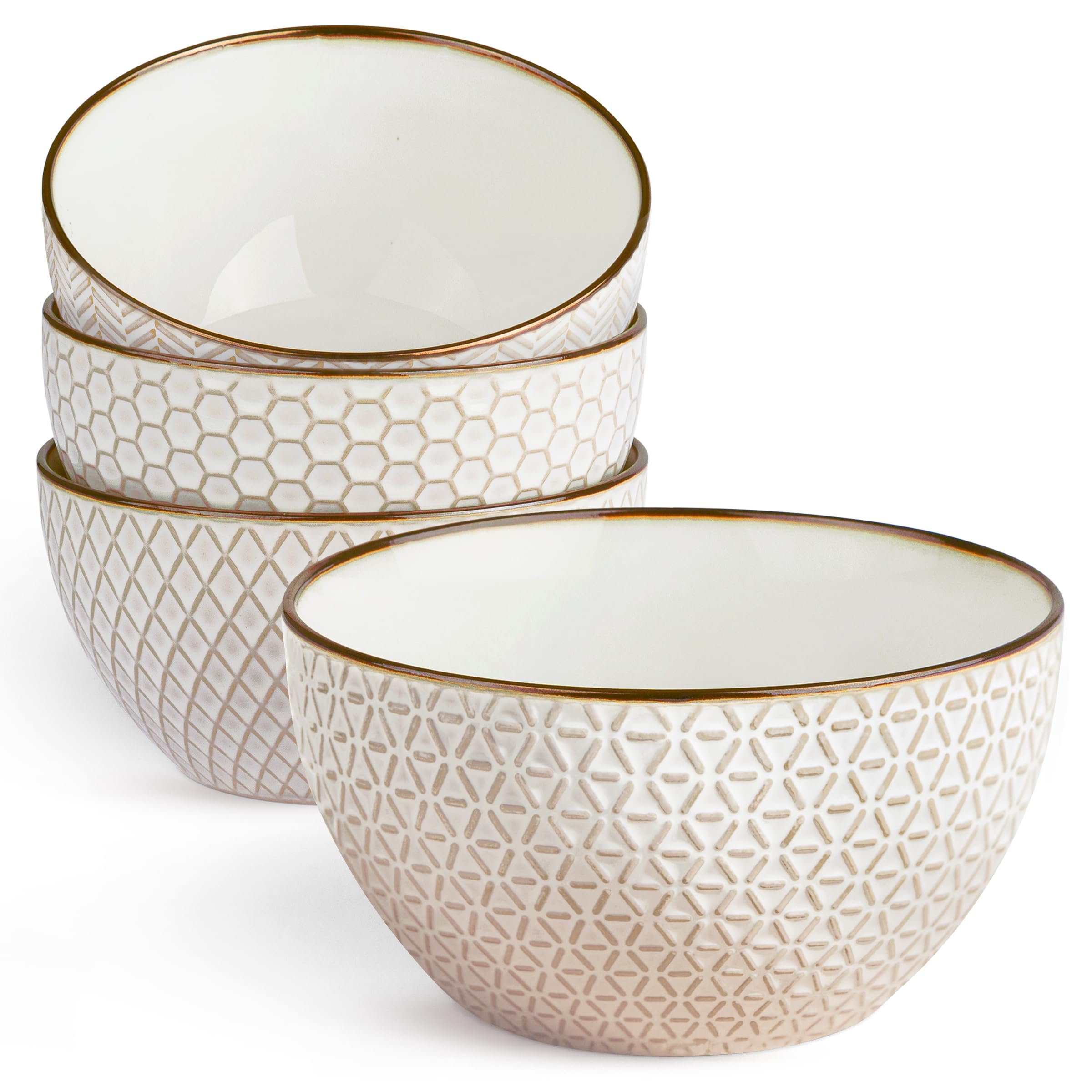 KooK embossed ceramic soup bowls Narbonne Collection