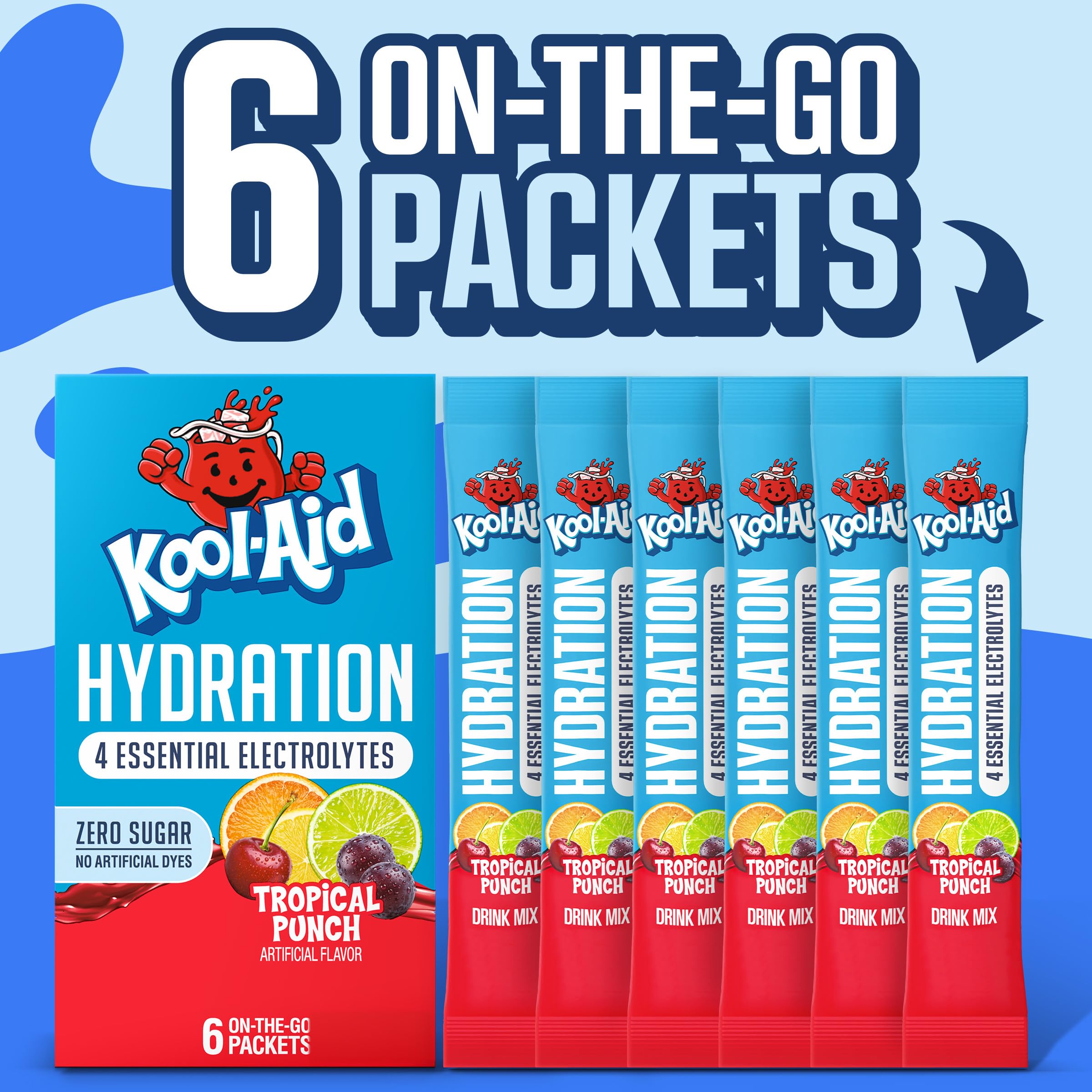 Kool-Aid Jammers Hydration on-the-go drink mix packaging