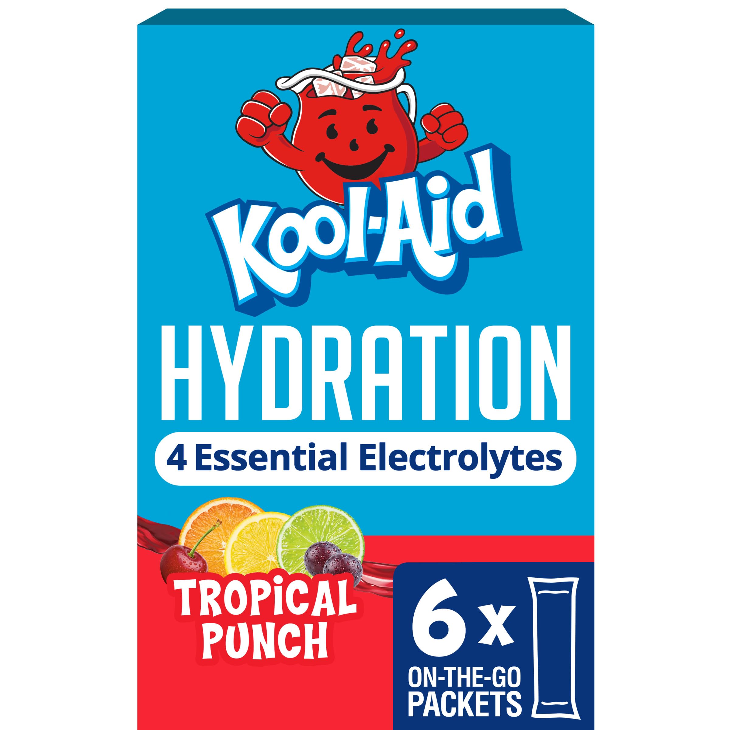 Kool-Aid Jammers Hydration Tropical Punch 1.32 oz box with six packets