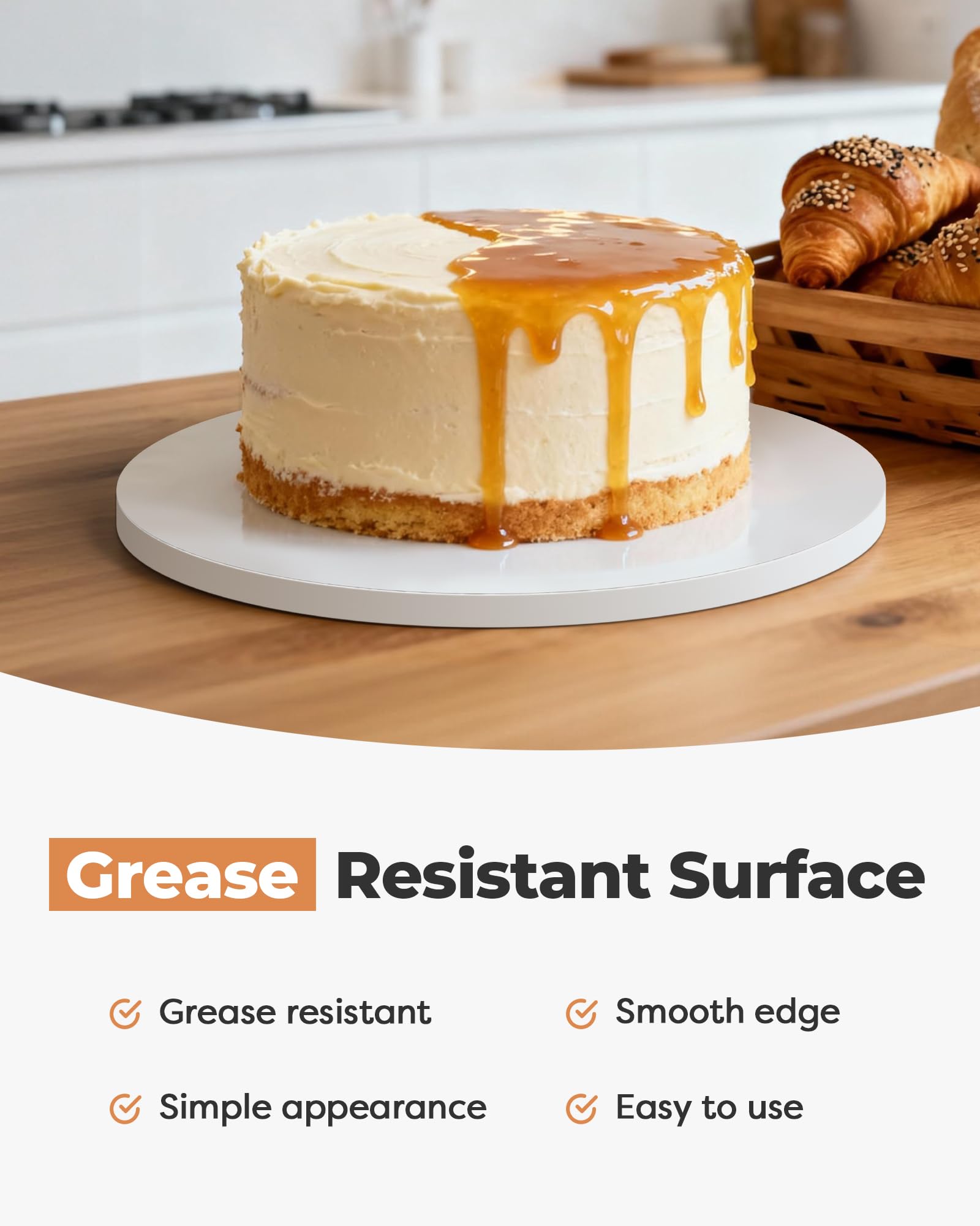 Odorless food grade cardboard cake board for direct contact