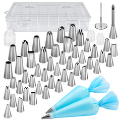 Kootek piping bags and tips set with 13 large tips and 35 standard tips