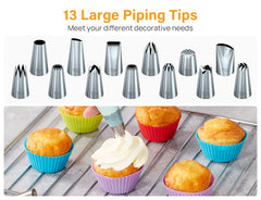 Two 12 inch reusable pastry bags included