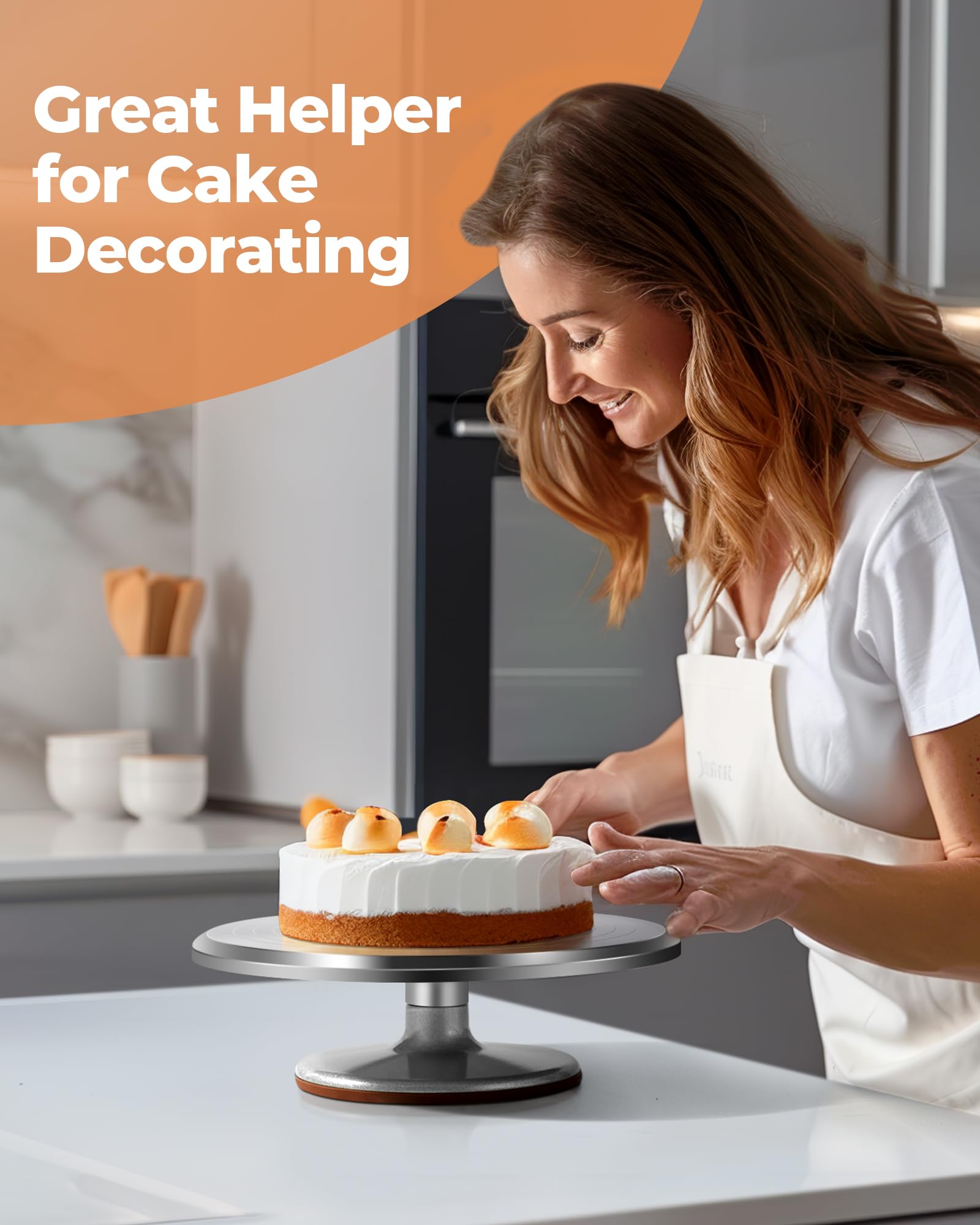 Kootek stainless steel cake scrapers and flower nail set