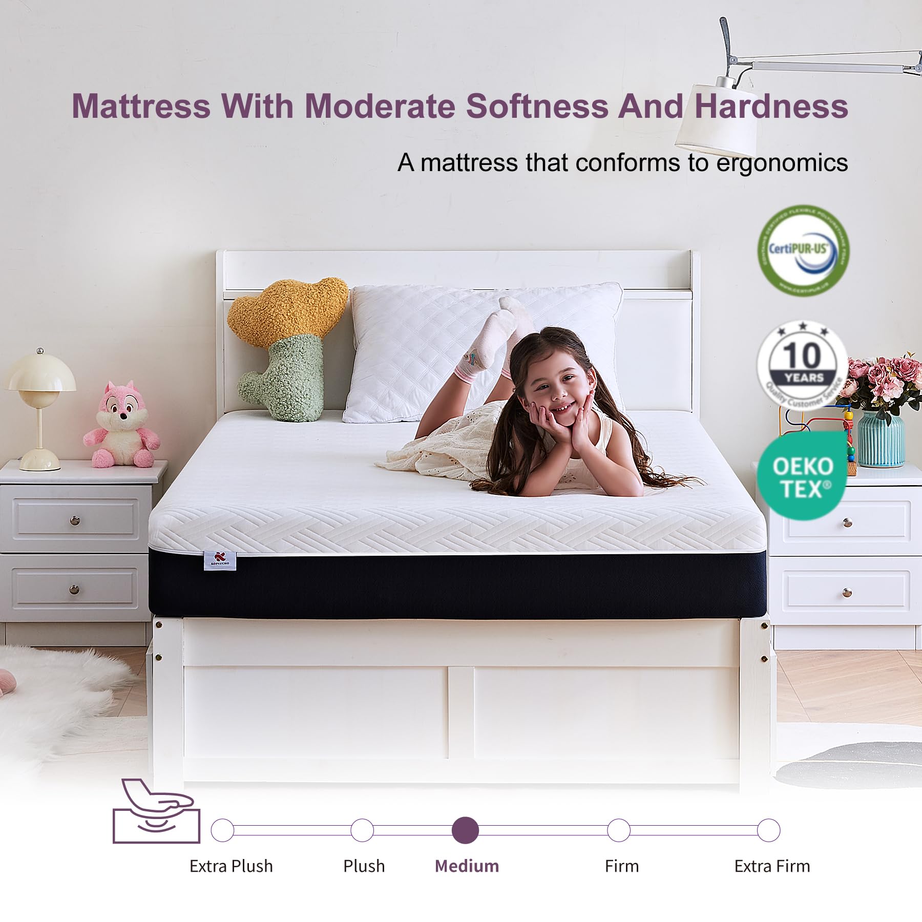 KOPEECHO vacuum-packed mattress unboxing expansion