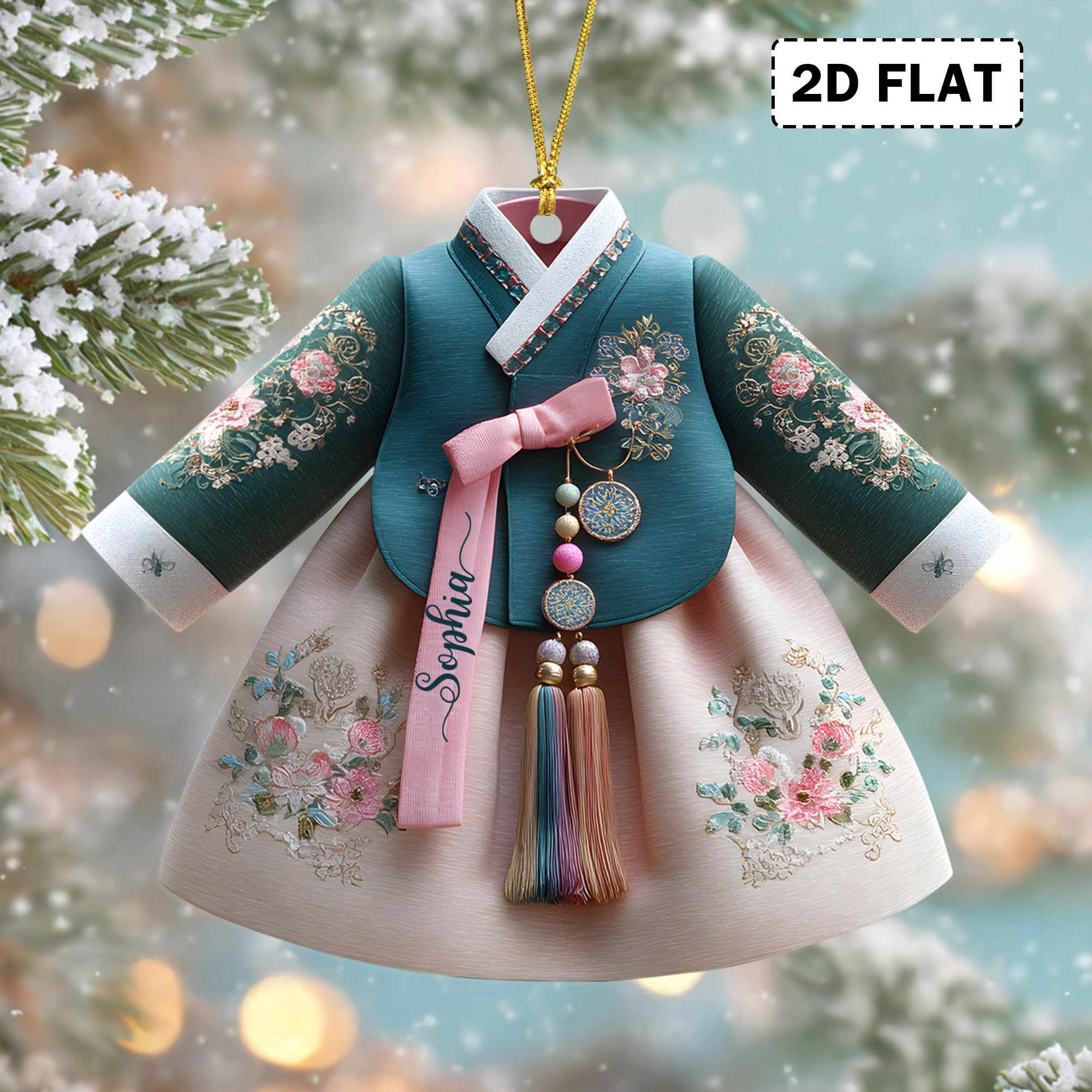 Keepsake Korean Hanbok ornament gift idea
