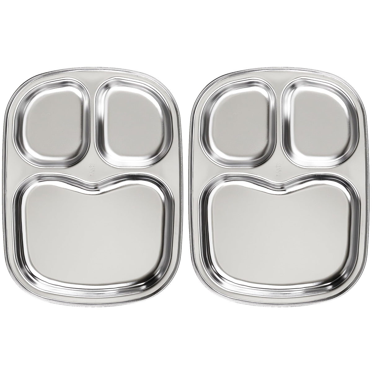 Korean stainless steel divided plate for toddlers set of 2