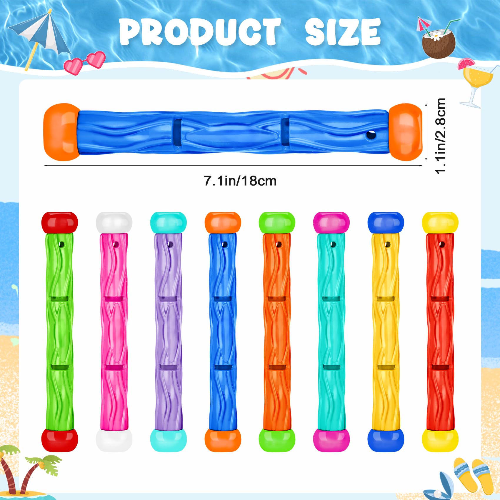 Pool toys underwater play set for kids 4-8 by Korlon Tec