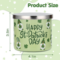 St Patrick's Day decor candle for mantels and tables