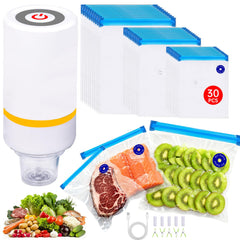 Kosbon 42 PCS Sous Vide Vacuum Sealer Set with 30 reusable bags