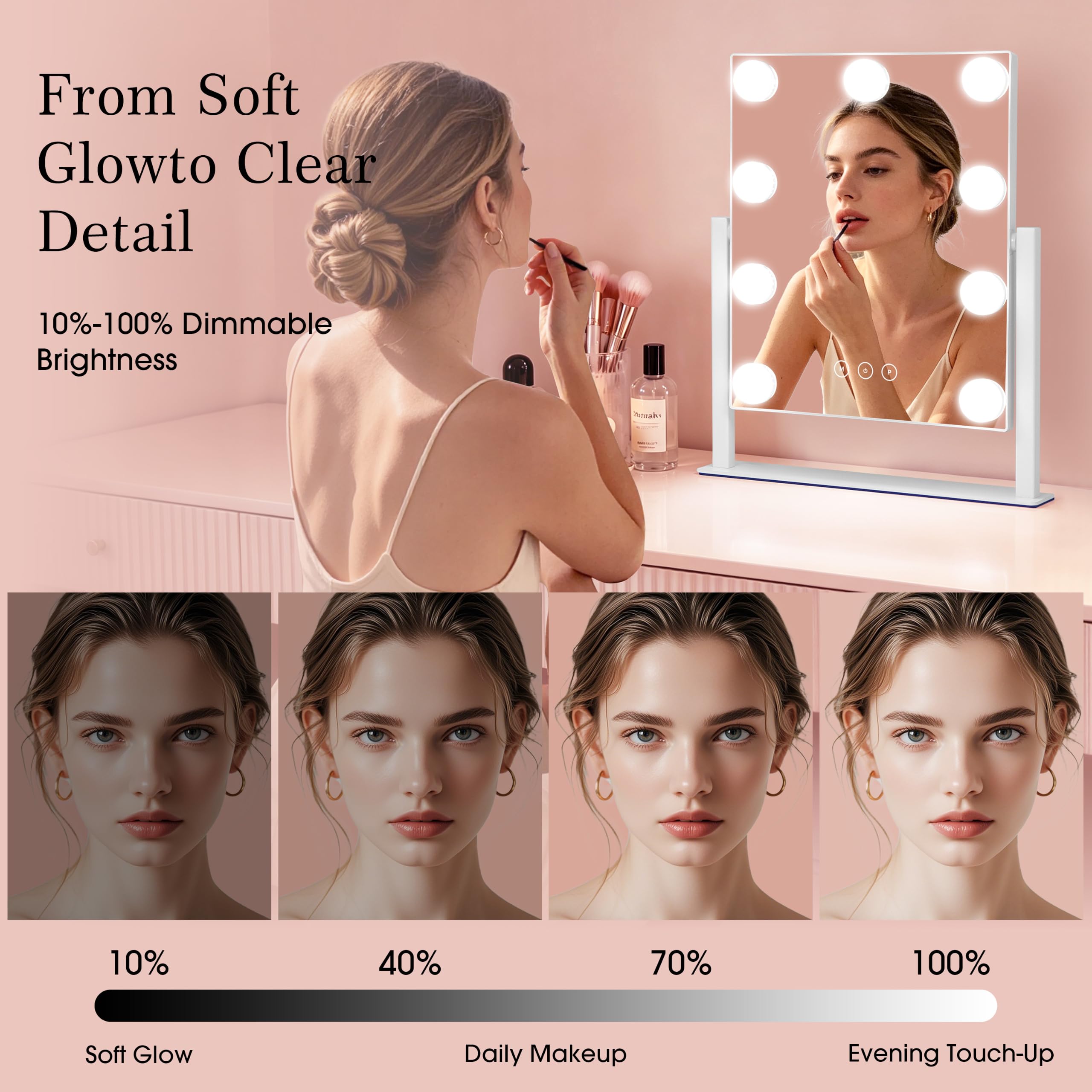 Detachable 10x magnification mirror accessory