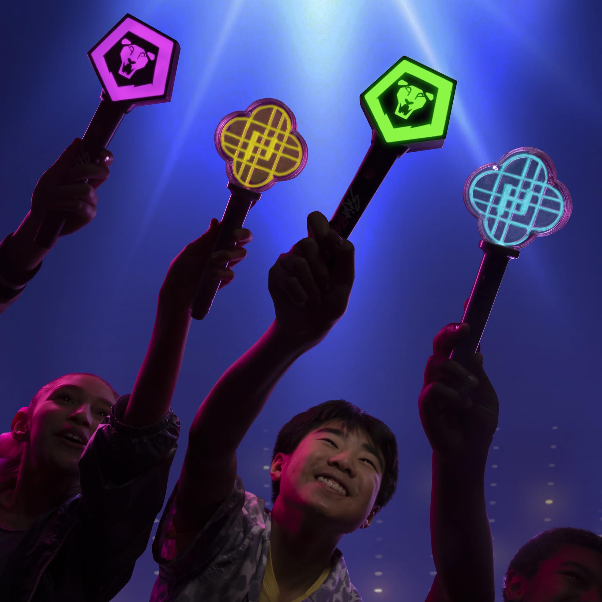 Kpop Demon Hunters HUNTR/X light stick packaging and branding