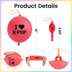 KPOP Punch Balloons 20 Pcs Time to Shine microphone design detail