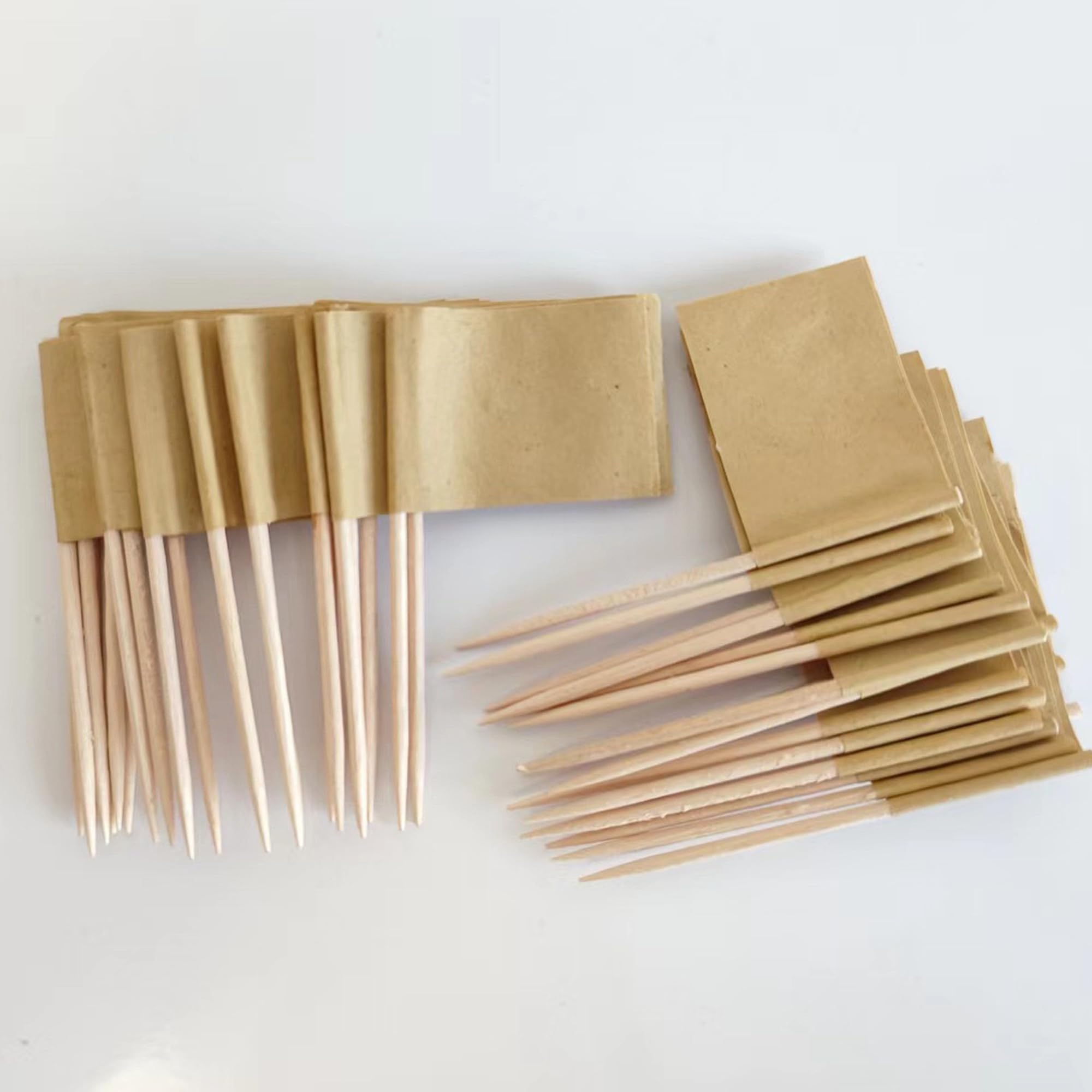 100-piece blank flag picks for party decor and labeling