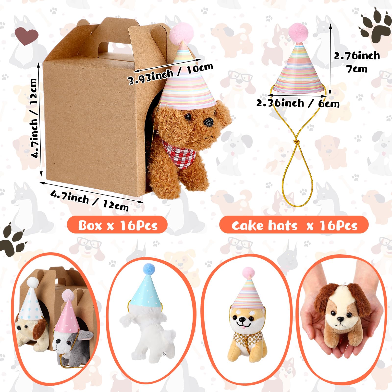 Kraft paper open boxes for displaying puppies