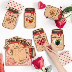 Kraft paper valentines cards with gusseted bottom
