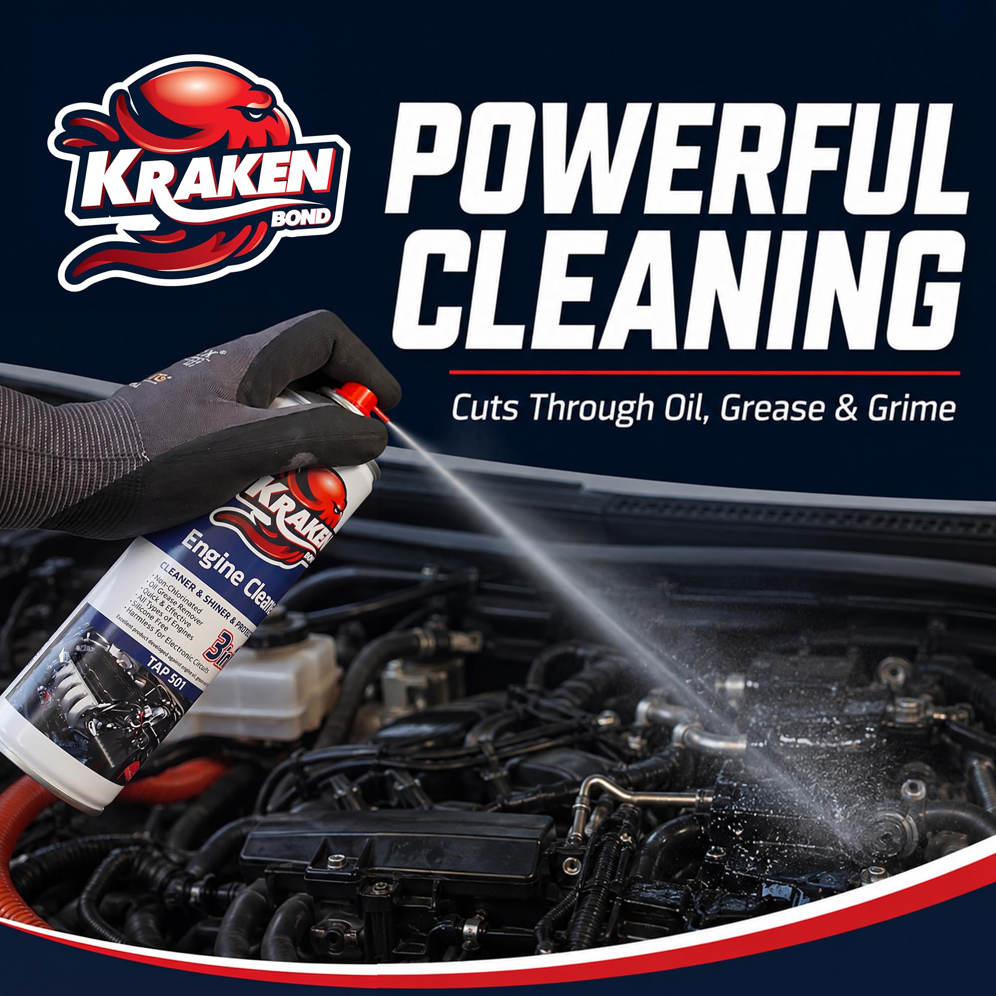 Automobiles motorcycles lawnmowers compatible engine cleaner spray