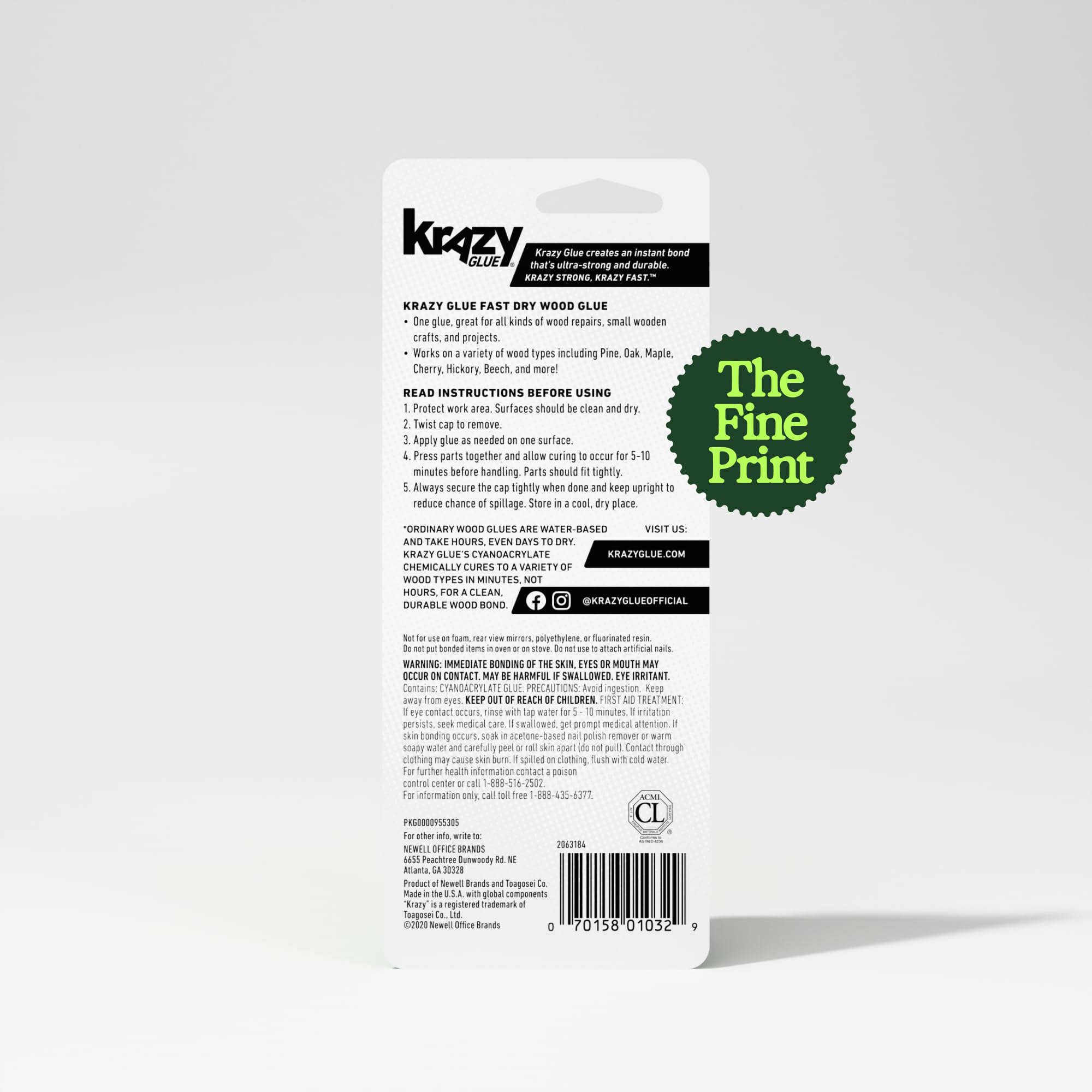Krazy Glue logo on product packaging
