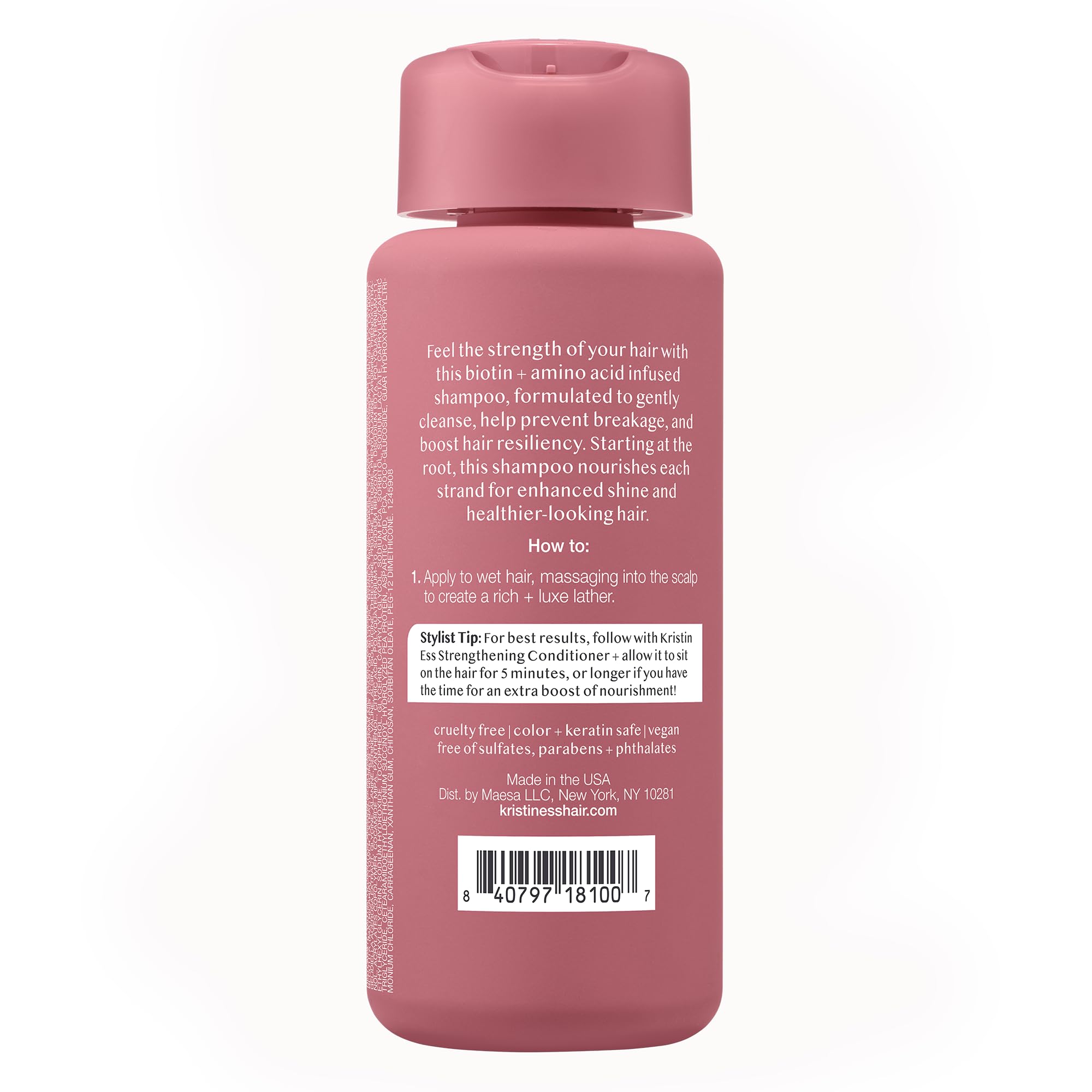 Sulfate Free Color Safe Kristin Ess Biotin Shampoo packaging