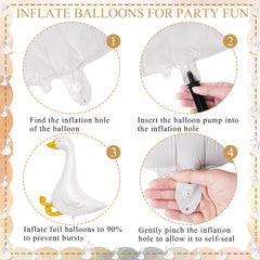 35-inch goose balloons pack ready for decor