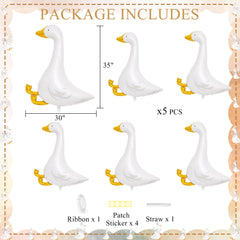 Aluminum foil goose balloons for indoor outdoor use by Kriyokiaa