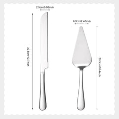 SUS304 stainless steel construction KSENDALO cake knife and server