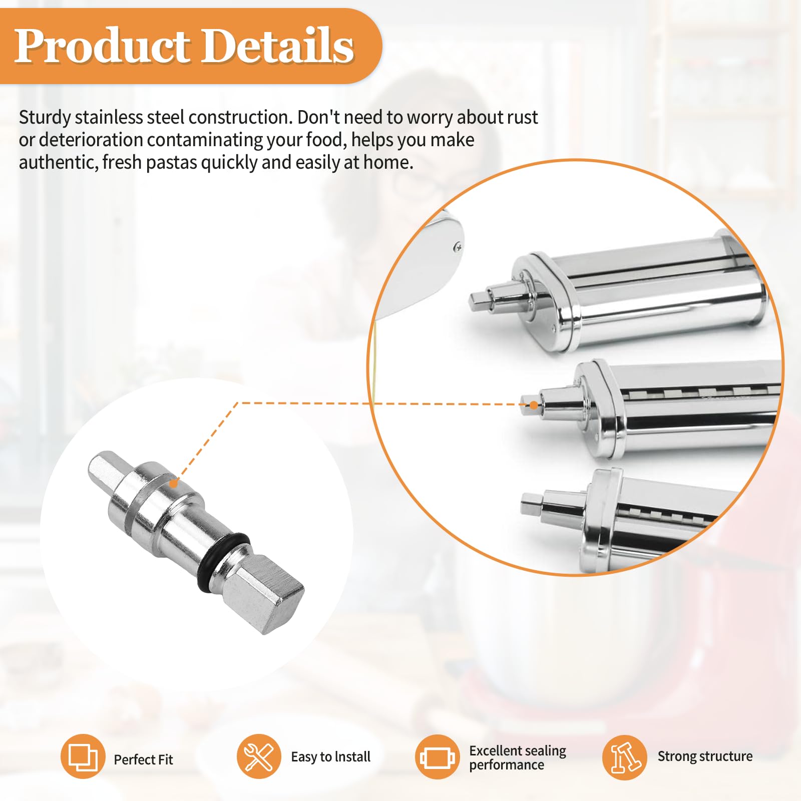 KSMP series compatible pasta attachment coupler with W10894316 W1089436