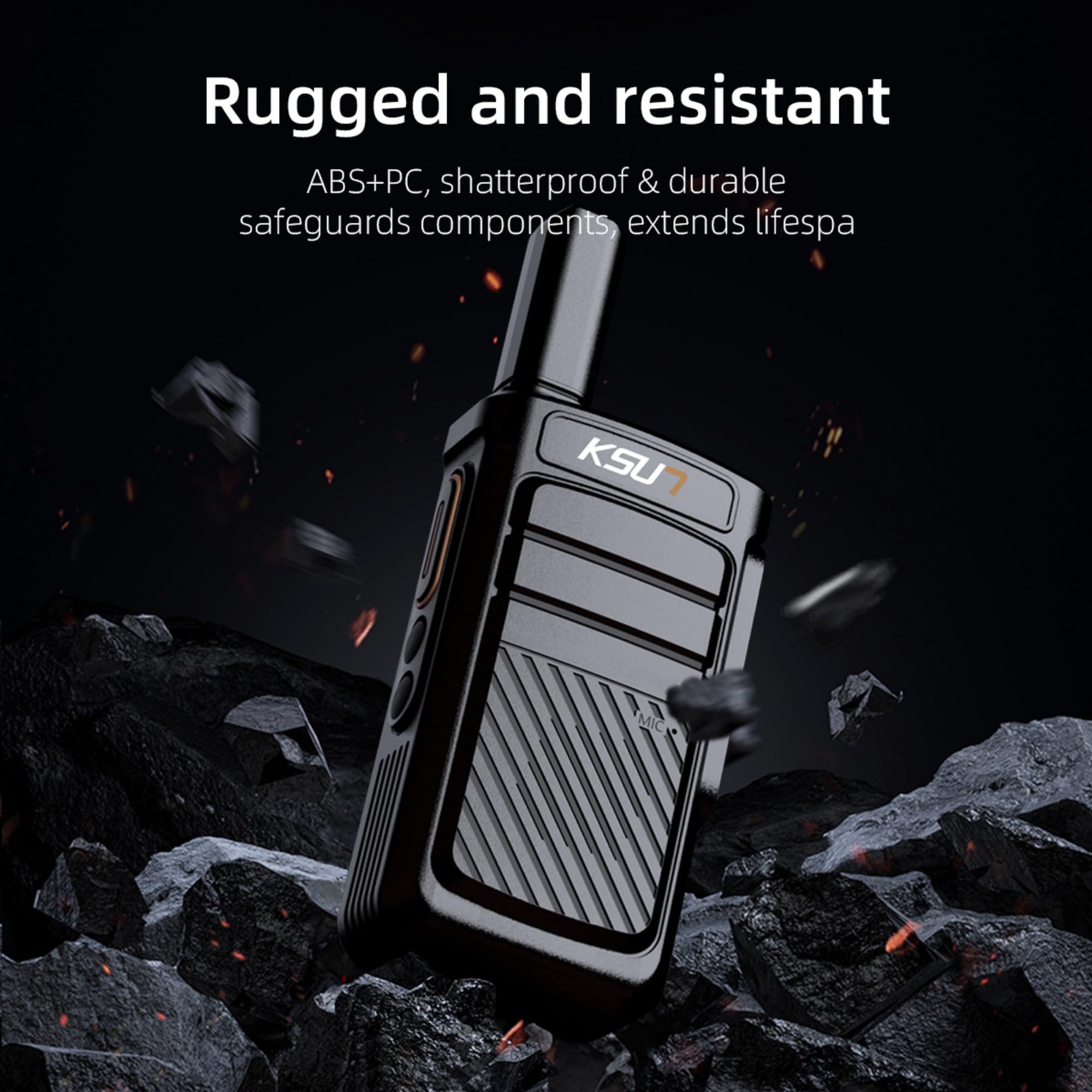 KSUN Portable durable design intercom with belt clip