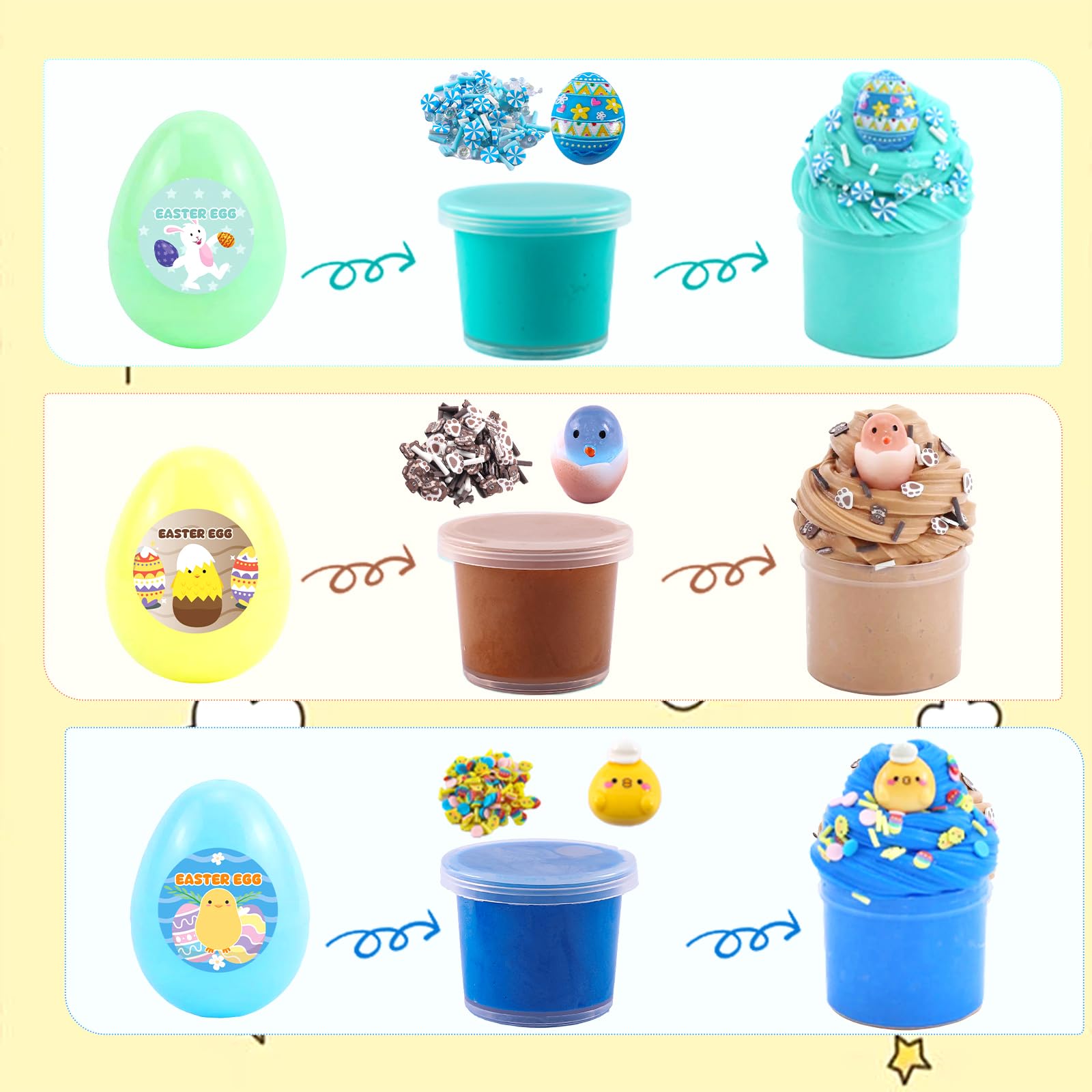 Egg hunt prizes and party decor sample image