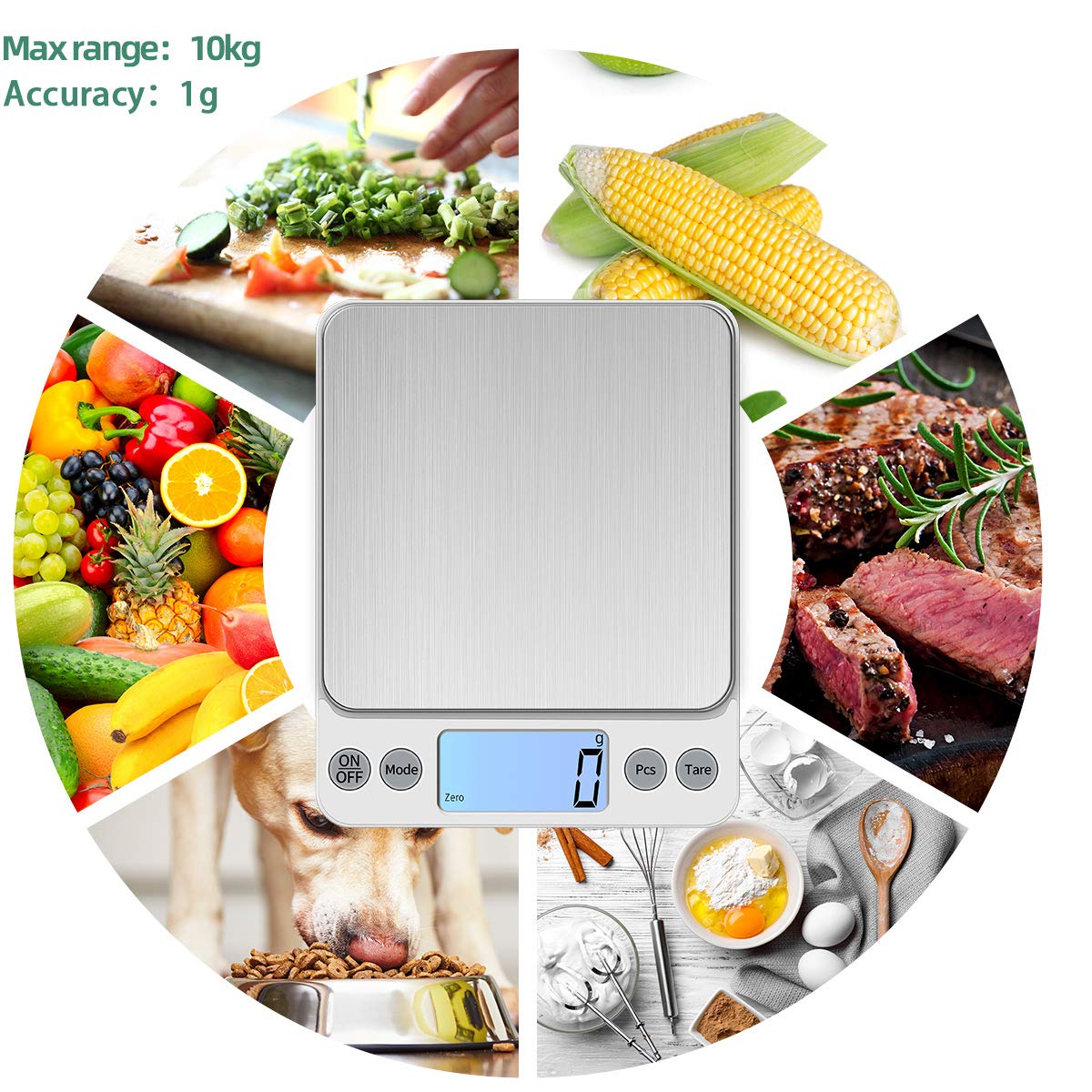 Power options including charging plug-in and batteries for KUBEI scale