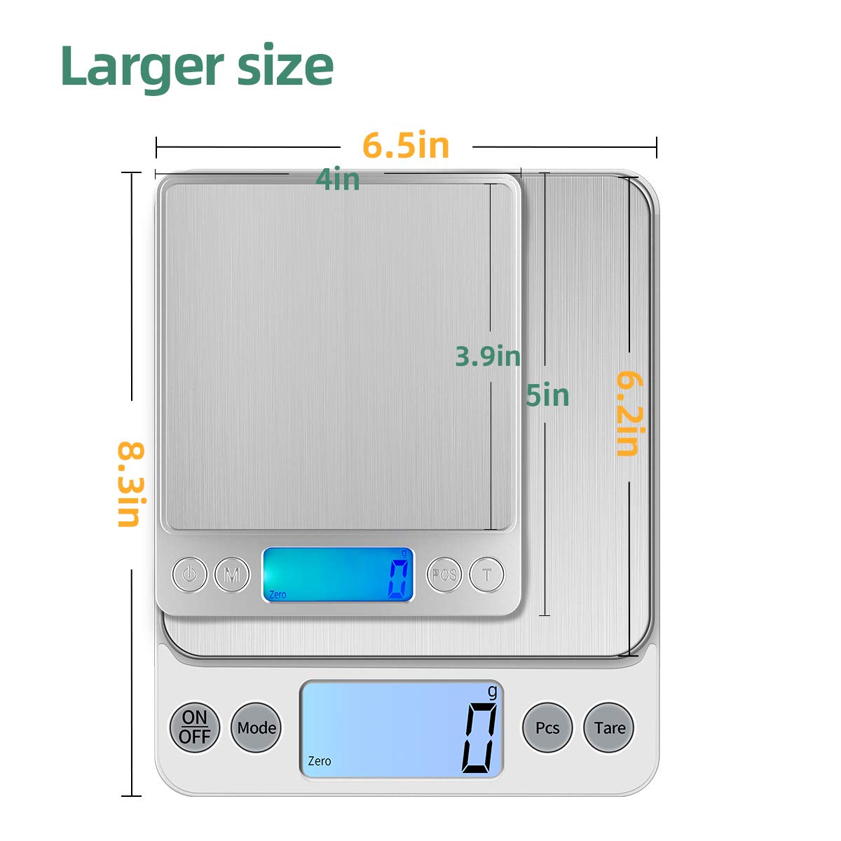 KUBEI scale with double trays for different objects