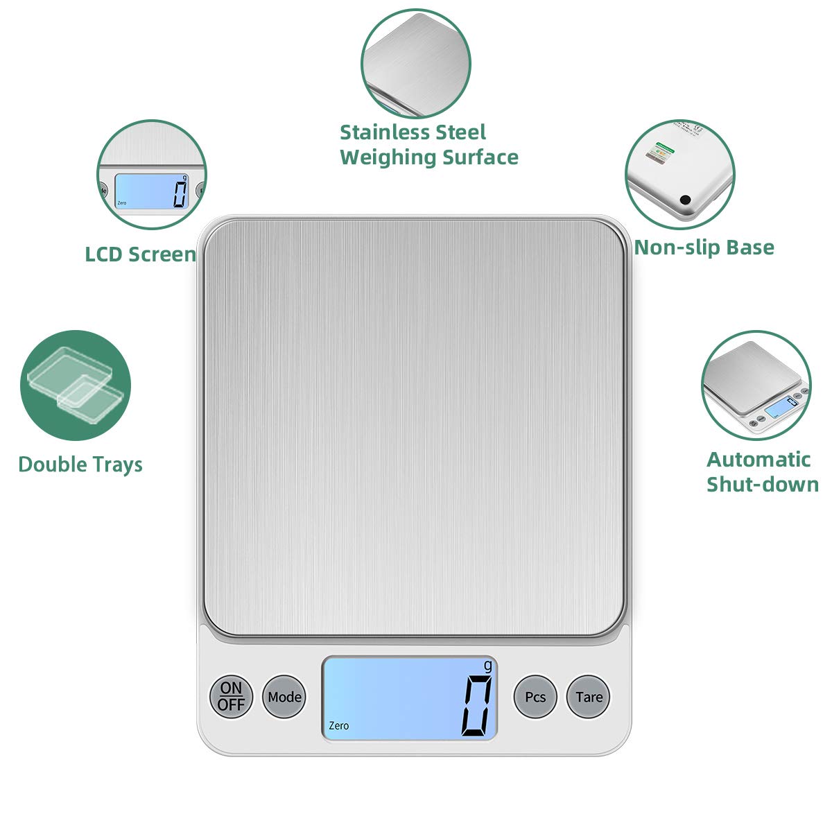 Anti-skid base for stable weighing on KUBEI scale
