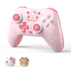 Kuitmor Hello Kitty Switch Pro Controller pink design