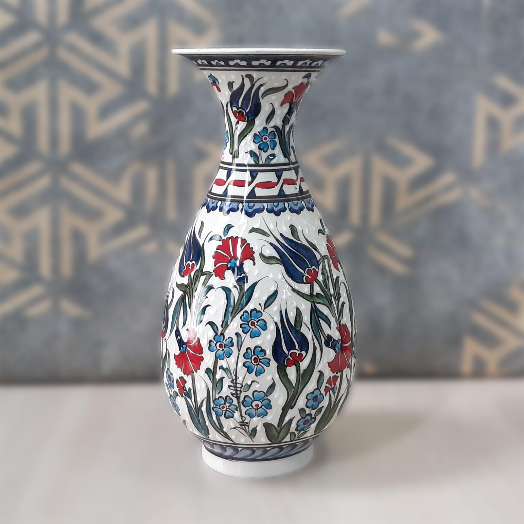 Kutahya ceramic vase height 30 cm width 15 cm