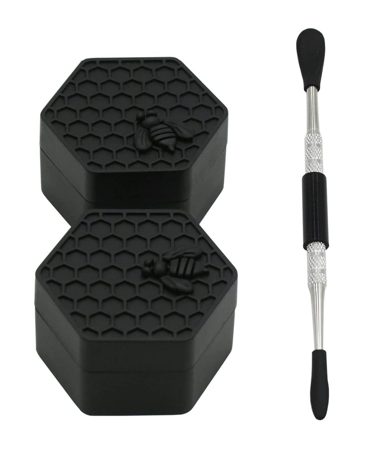 KUVIS 26ml hexagon silicone containers in black