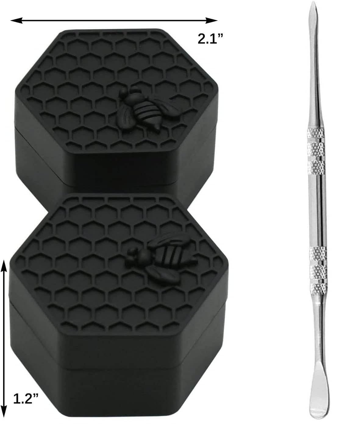 Two 26ml silicone containers with carving tool