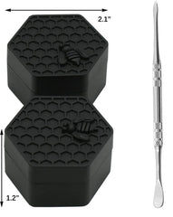 Two 26ml silicone containers with carving tool