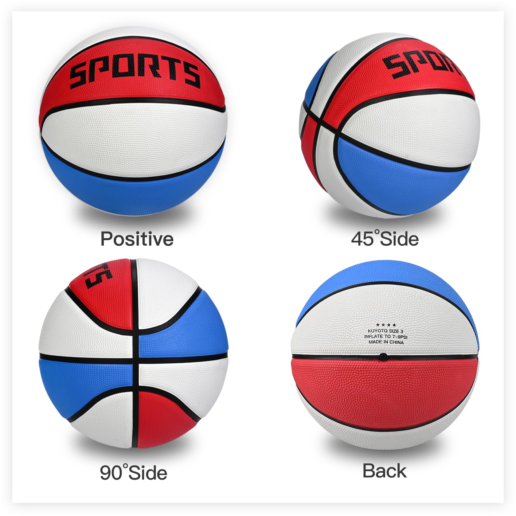 Size 3 22 inch KUYOTQ mini basketball for beginners