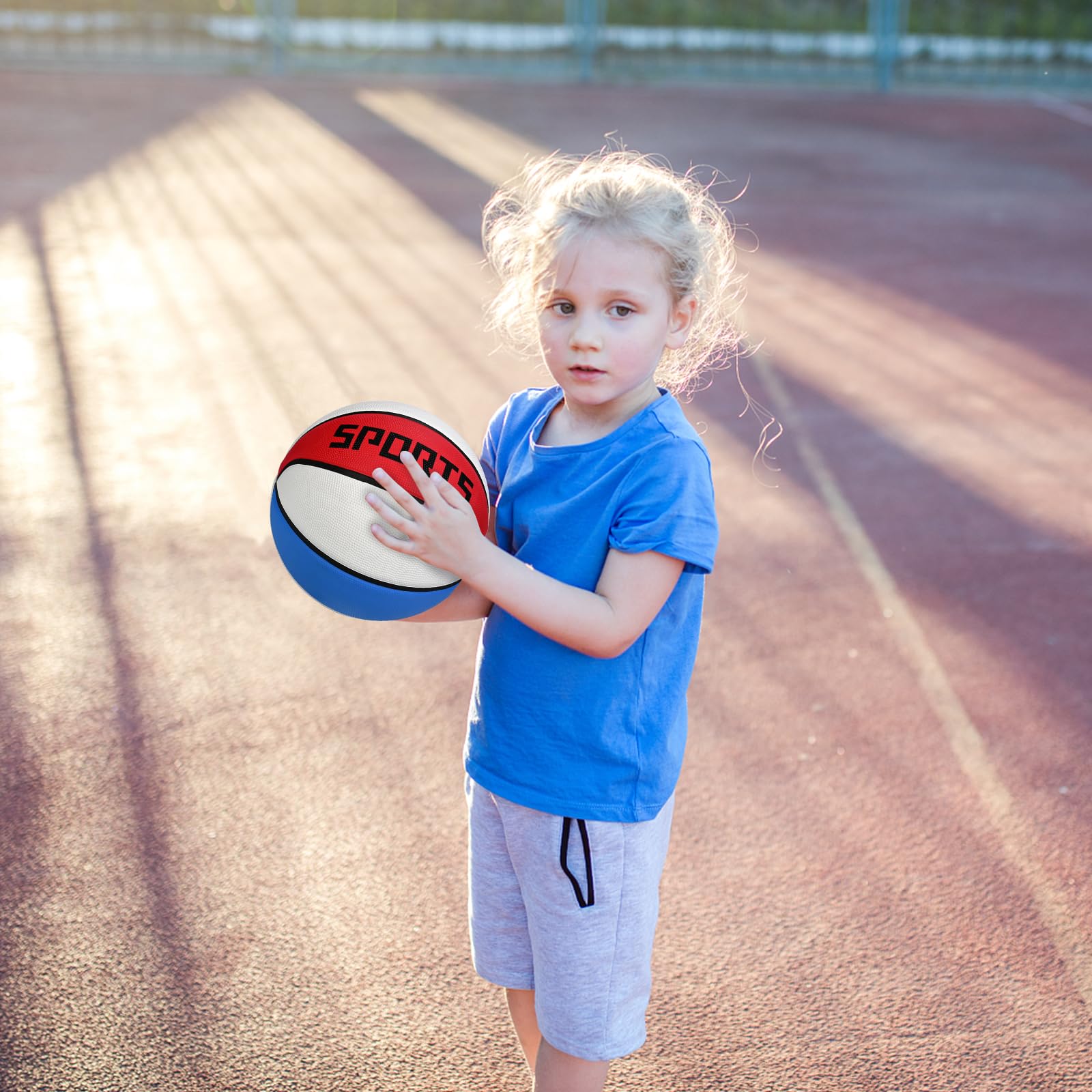 Gift ready KUYOTQ kids basketball red blue white