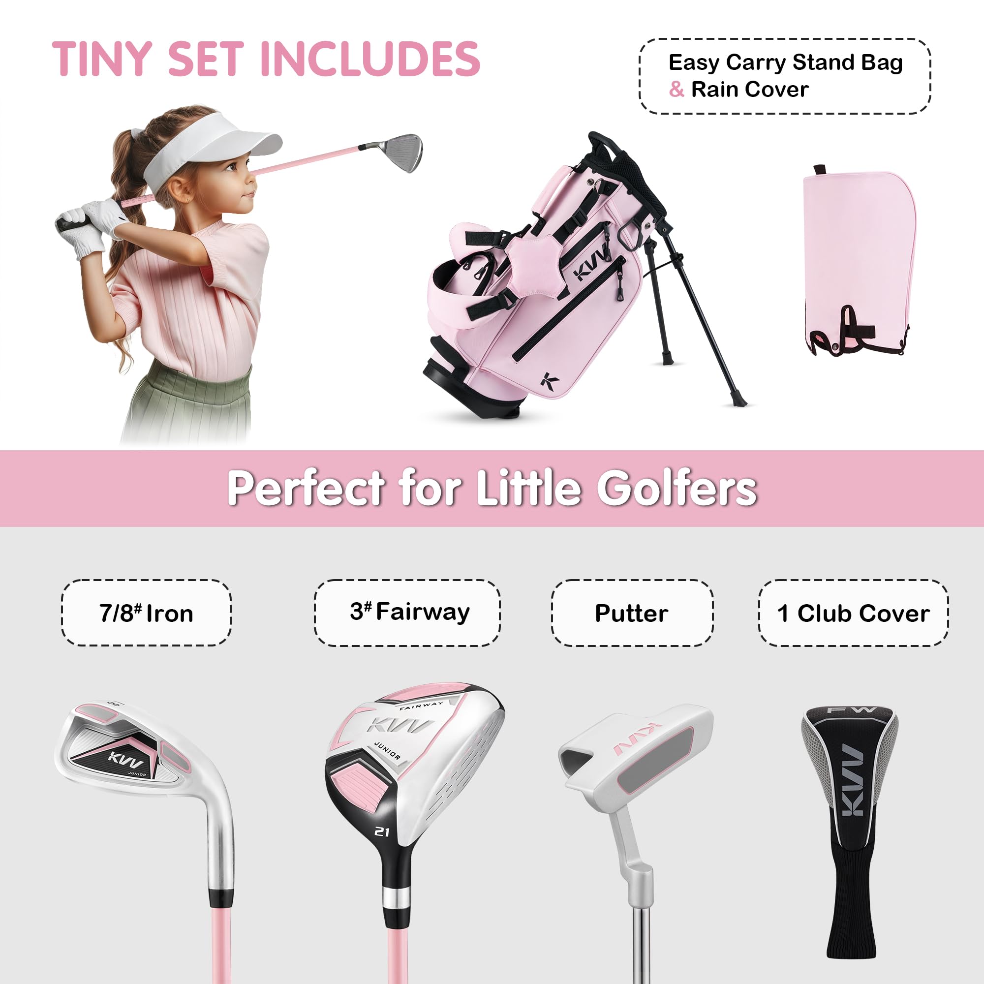 KVV putter with alignment aid for kids set